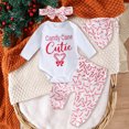 thumbnail image 2 of CAICJ98 Newborn Baby Girl Christmas Outfit My 1st Christmas Romper+Pants+Headband+Hat 4 Piece Infant Girl Winter Clothes Set,Size 3-6 Months, 2 of 4