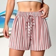 thumbnail image 2 of Elastic Waist Summer Shorts for Women 2026 Trendy Striped Cute Pajama Bottoms Y2K Beach Vacation Shorts with Pockets S, 2 of 8
