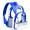 M Blue, variant on Transparent Clear School Backpack, Water-Resistant PVC Plastic, Backpack and Pencil Case Set Reinforced Shoulder Straps Back to School L Pink