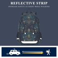 thumbnail image 5 of FORMRS School Backpack 17" Student Travel Bag with Laptop Compartment, Gold Peacock Pattern, 5 of 7