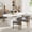 Gray 4PCS, variant on KATBOC 62.9in Oval Dining Table Set with 4 Upholstered Chairs, Modern Farmhouse Marble Top Kitchen Table and Natural Wood Base, 4-6 Seater Dining Room Set for Family Gatherings, White&Beige