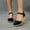 Black, variant on AXXD Beige Wedge Sandals for Women Sandals Closed Toe Buckle Strap Comfortable Casual Summer Platforms