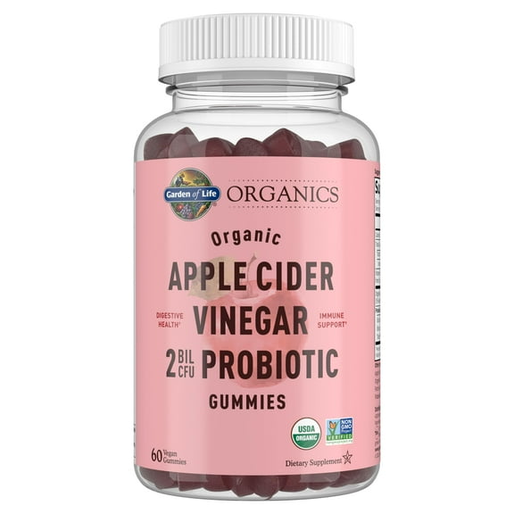 Garden of Life Organics Apple Cider Vinegar Probiotic, 60 Vegan Gummies
