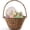 Chestnut, variant on Best Choice Products Easter Basket, Small Woven Easter Basket for Kids w/ Collapsible Handle, Tapered Shape - White