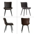 thumbnail image 5 of YOUNIKE Upholstered Dining Chairs Set of 4 PU Leather Wingback Modern Kitchen Dining Room Chair, Brown, 5 of 6
