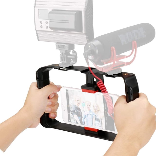unbranded Rig Para Teléfono Rojo Con Soporte Manual Plástico Para Grabación Y Uso Profesional