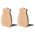 thumbnail image 1 of 2 Pcs Wooden Bookshelf Bookends Decoration Nonskid Wood Bookends Desk Book Shelf Vintage Decor, 1 of 3
