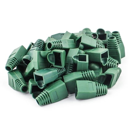 100 pcs Cat5e/Cat6/RJ45 Ethernet Cable Connector Strain Relief Boots Green - image 5
