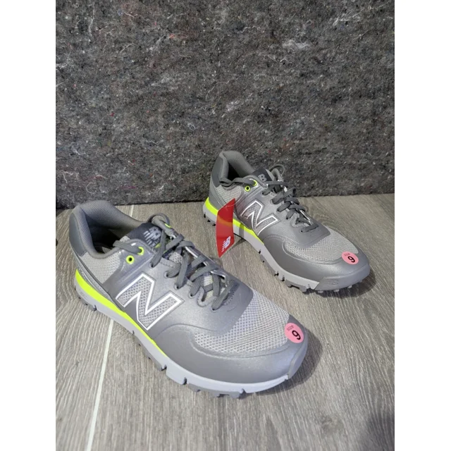 New Balance 574 Golf Shoes NBG574B Mens Gray Yellow Lace Up Size 9 New Free Ship
