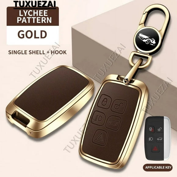Zinc alloy+leather Car Key Cover Case Shell For Jaguar B buttons key case Case Velar Discovery 4 XF XJ XJL XE C-X16 Parts