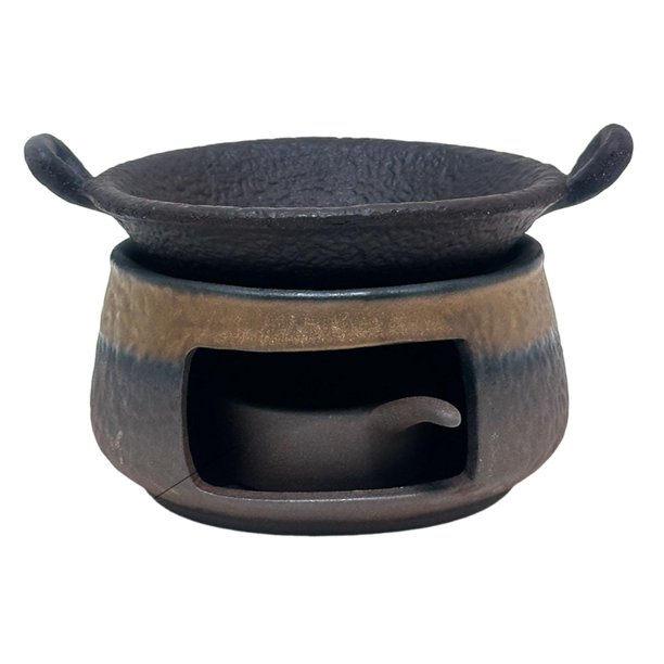 Calentador de té de cerámica japonesa rústica, portavelas compacto, teteras vintage para té. Estilo B