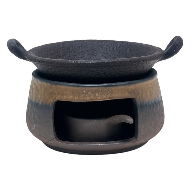 lingqin Ceramic Tea Burner Portable Premium Durability Sturdy Easy to Use Tea Warmer Style B