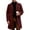 Red, variant on Men Lapel Single Breasted Mid‑Length Coat Long Sleeve Button Overcoat with Patch Pocket,Warm Windproof Winter Outdoor Outwear,Brown,XXL