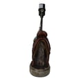 thumbnail image 2 of Western Cowboy Faux Tooled Leather Texas State Flag Horse Saddle Table Lamp, 2 of 10