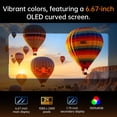 thumbnail image 7 of W & O Unlocked Android 14 Smartphone, 6.67"Curved Screen 4G Dual SIM Cell Phone with 1.75" Secondary Screen, 8GB+256GB Expandable 2TB, 64MP Triple Camera, 5000mAh Battery (Blue), 7 of 7