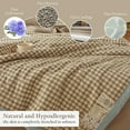 thumbnail image 6 of Khaki Soybean Fiber Quilt, Thickened 4-Season Comforter All-Season Duvet Insert, 59 x 78 Inches Queen Size, Ultra-Soft Lightweight Warm Bedding for Home & Guest Room, 6 of 8