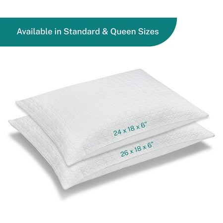 Sleep Innovations - Quilted Memory Foam Micro Cushion Queen Pillow - White