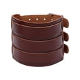 thumbnail image 3 of Pulsera de puño para hombre, pulsera artesanal para el día de San Valentín, regalo de cumpleaños para hombre Marrón, 3 of 10