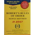 thumbnail image 1 of Pre-Owned Robert's Rules of Order in Brief: Updated to Accord with the Eleventh Edition of the Complete Manual (Paperback) 0306820196 9780306820199, 1 of 1