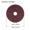 thumbnail image 2 of 4-Inch x 5/8-Inch Aluminum Oxide Resin Fiber Discs, Center Hole 40 Grit Sanding Grinding Discs 10 Pcs, 2 of 4