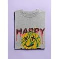 thumbnail image 3 of Happy Mind Splashed Ink Shaped T-Shirt Women -Image by Shutterstock, Female XX-Large, 3 of 4