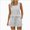 W42-Light Gray, variant on Women’s Tank Tops Wide Leg Elastic Waist Short Pockets Two Piece Summer Outdoor
