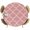 Peach Pink, variant on Elastic Fitted Round Tablecloth, Orange Morocco Waterproof Stretch Table Cover for 45"-54" Tables, Farmhouse Ethnic Geometric Grid Aesthetic Washable Outdoor Tablecloths for Patio, Picnic, Camping