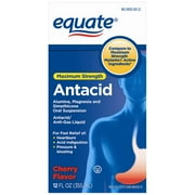 Equate Maximum Strength Cherry Flavor Liquid Antacid, 12 fl oz