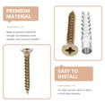 thumbnail image 3 of UPOUART Drywall Screw and Anchor Set for Machine Golden Steel Wall Anchors with Spiral Thread 40 Sets, 3 of 7