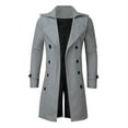 thumbnail image 5 of KIHOUT Deals Men's Long Sleeve Slim Fit Overcoat Jacket Trench Coat Business Outwear, 5 of 9