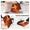 Coaee Magma Fire Black Dragon for Waffle Towels Dish Towels for Kitchen