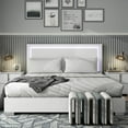 thumbnail image 5 of Furniture of America Ventrack LED Light Wood Eastern King Bed in White, 5 of 10