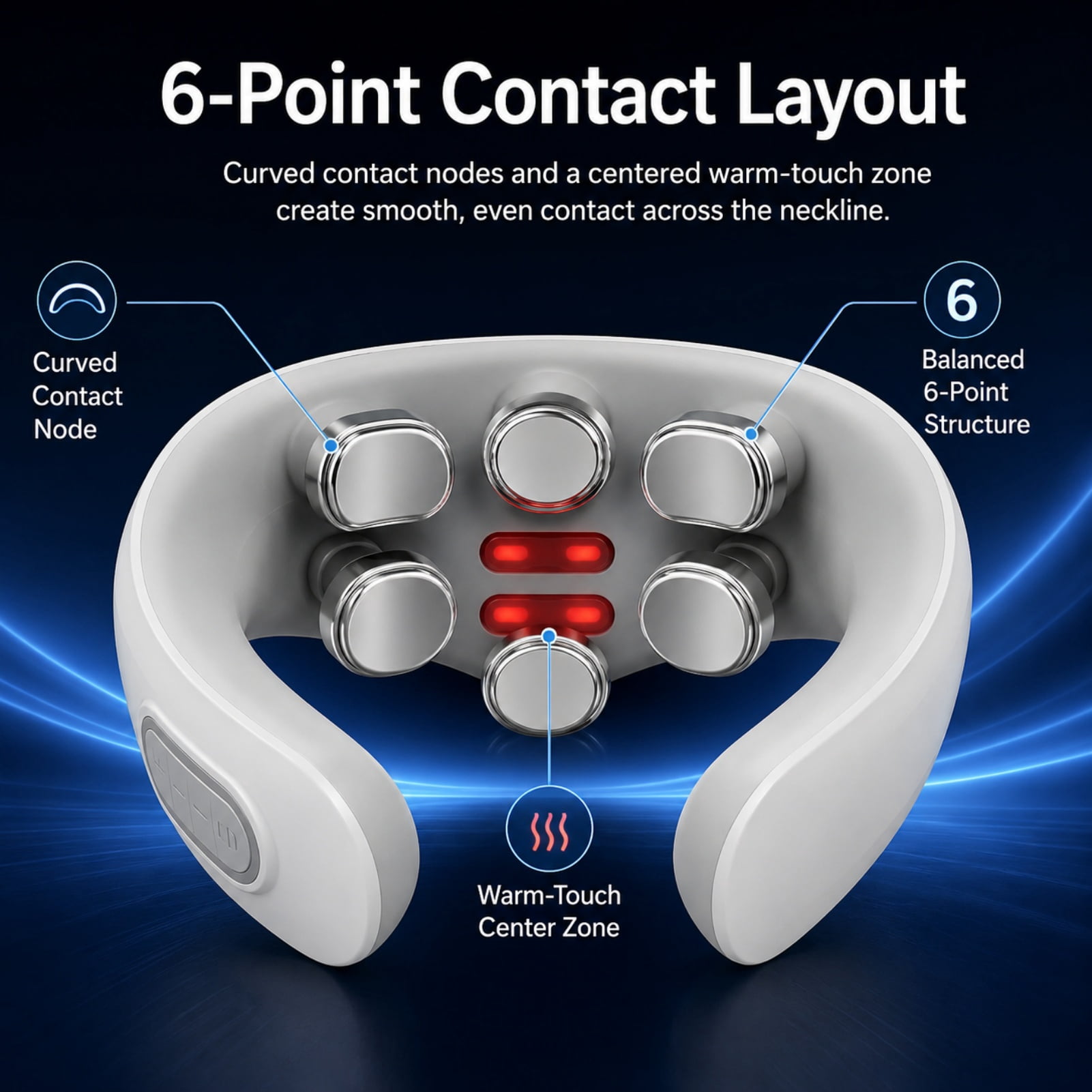 Magic Pro 3.0 Neck Massager, Magic Pro 3.0 Neck Massager 2026, Contoured Support Design with Dual-Level Mechanical Rhythmic Modes, Integrated Heat Therapy and Vibration, Ideal for Office Use