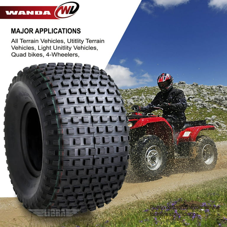 Set 4 WANDA Sport ATV Tires 22x11-8 22x11x8 4PR Knobby 10032