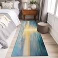 thumbnail image 5 of Ocean Sunset Runner Rug 2x6 FT, Non Slip Hallway Carpet, Blue Sky Sea Minimalist Abstract Art Washable Soft Floor Carpet Throw Runner Carpet Long Rug for Entryway Kitchen Bedside Sliding Door, 5 of 9