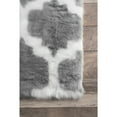 thumbnail image 3 of nuLOOM Faux Sheepskin Shaunna Area Rug, 5' x 7', Shaunna Grey, 3 of 5