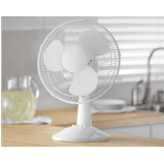 Mainstays 12 3-Speed Oscillating Table Fan, FT30-8MBW, New, White