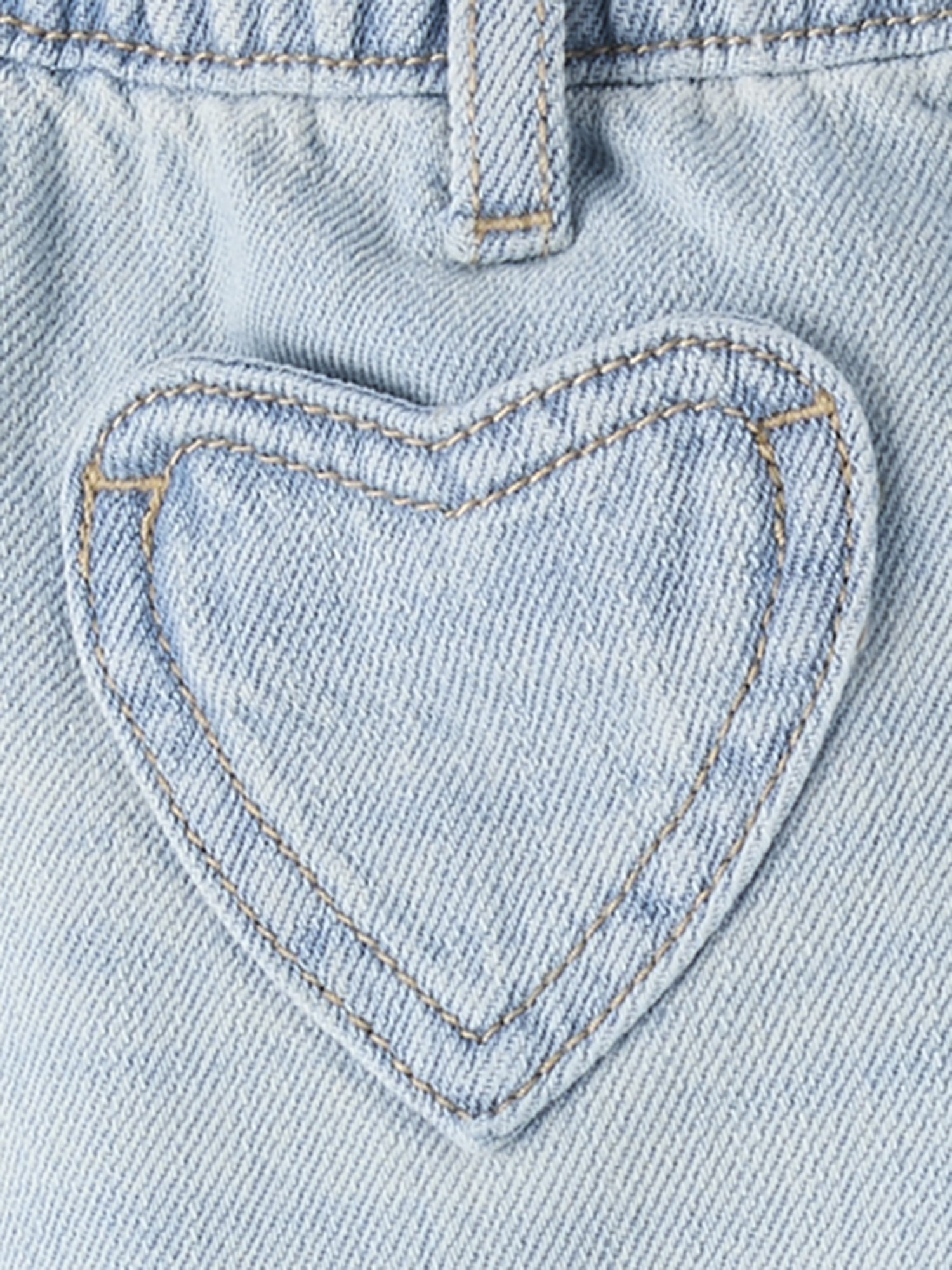 The Children's Place Toddler Girls Heart Patch Pocket Barrel Jeans, Sizes 12M-5T