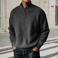 thumbnail image 1 of Stand Collar Knitted Casual Sweater for Autumn Winter Versatile Pullover Top with Classic Design Everyday Wear, 1 of 3