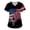 60#(Blue), variant on Women's Patriotic Scrub Tops American Flag Print V-Neck Short Sleeve Nurse Work Uniform 4th of July Shirt with Pockets (Hot Pink,XL)