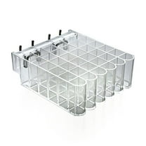Azar 5/8" Square Slot 36 Compartment Cosmetic Tray For Pegboard Clear 2/Pack 225526