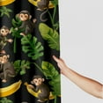 thumbnail image 3 of Orinice Cartoon Monkey Shower Curtains,Cute Tropical Forest Leaves Bananas Animal Monkey Bathroom Curtain  Washable Cloth Fabric Bathroom Decor Set with Hooks 60x72, 3 of 7