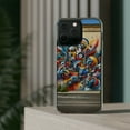 thumbnail image 3 of DistinctInk Hybrid (Acrylic / TPU) Clear Slim Fit Case for Apple iPhone 14 Pro (6.1" Screen) - "Colorful Streets: A Vibrant Expression of Urban Art", 3 of 8