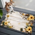 thumbnail image 4 of Yellow Floral Spring Area Rugs 2x3 for Living Room, Summer Rustic Botanical Vintage Wood Non Slip Washable Rug Runner, Low Pile Indoor Floor Carpet Mat Bathroom Rugs for Bedroom, Kids Room, 4 of 9