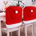 thumbnail image 1 of fundas para sillas de comedor con sombrero rojo, fundas traseras para sillas de Navidad, fundas para sillas de cocina para decoración navideña y festiva, 1 of 5