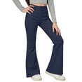 thumbnail image 5 of Tiijoy Girls Casual Flare Pants Kids Solid Slim Fit Stretch Trousers, Sizes 15-16, 5 of 6