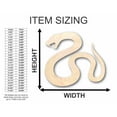 thumbnail image 2 of Unfinished Wood Serpent Snake Shape - Animal - Wildlife - Craft - up to 46" DIY 14" / 1/4", 2 of 3