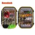 thumbnail image 3 of Bassdash Fly Fishing Assorted Flies Kit, Pack of 72 pcs Fly Lure including Dry Flies, Wet Flies, Nymphs, Terrestrials, Midges, Streamers and More, with Double-Side Waterproof Fly Box, 3 of 8