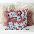 thumbnail image 3 of Amrita Sen Flying Floral Paisley Indoor/Outdoor Pillow with Removable Cover in Red White Blue18x18, 3 of 5
