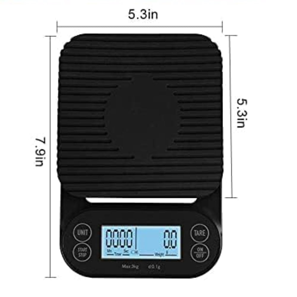 Italian timed coffee scale, coffee bean weighing device, LED display electronic scale, multifunctional high-precision roasted coffee scale